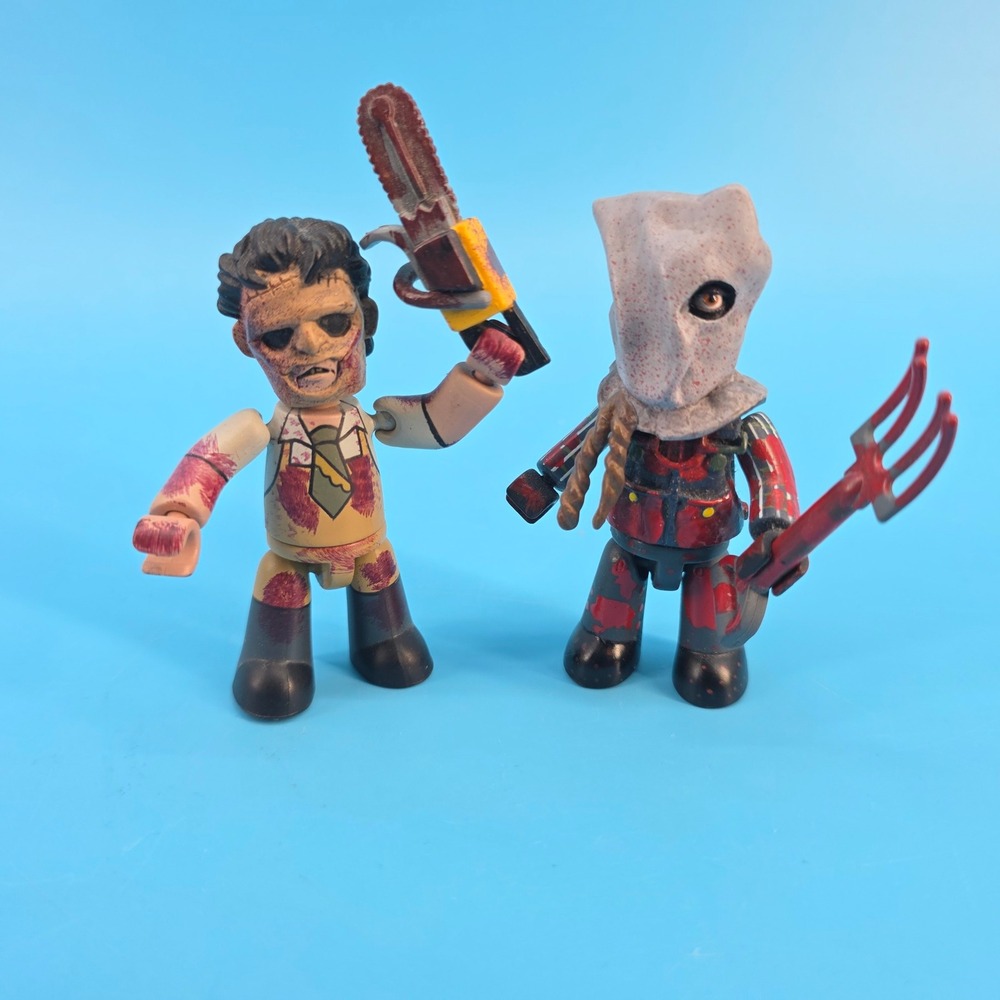 Leatherface & Jason Voorhees Minimates Horror Figures Texas Chainsaw Friday 13th